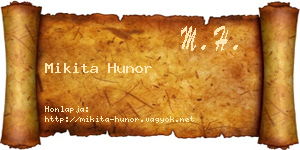 Mikita Hunor névjegykártya